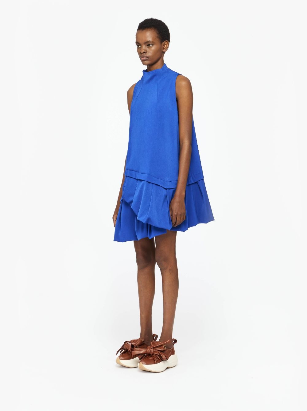 A-LINE RUFFLE HEM MINI DRESS - 4