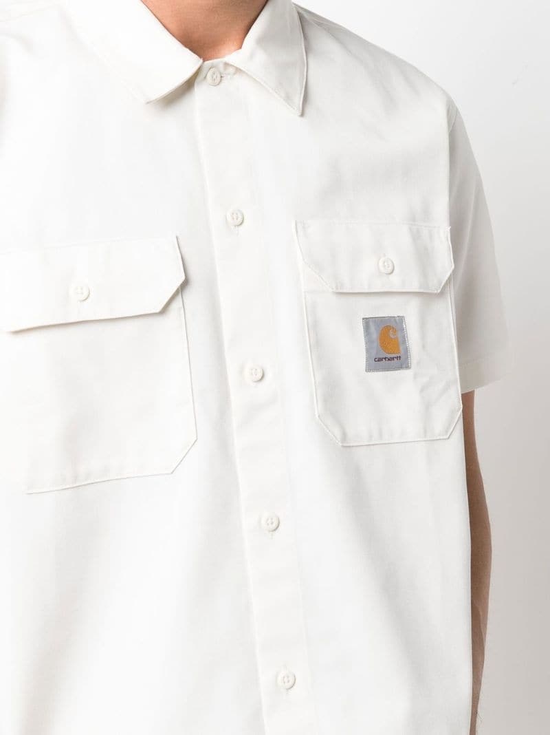 logo-patch short-sleeve shirt - 5