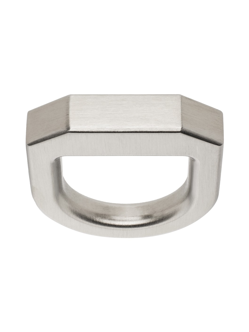 Silver Beveled Ring - 1