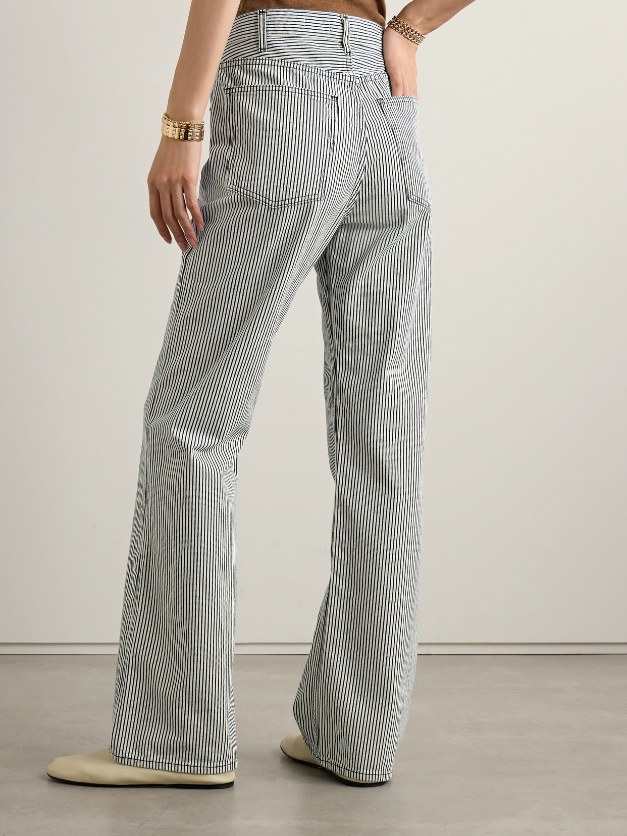 Mitchell Striped Low-rise Jeans - 3