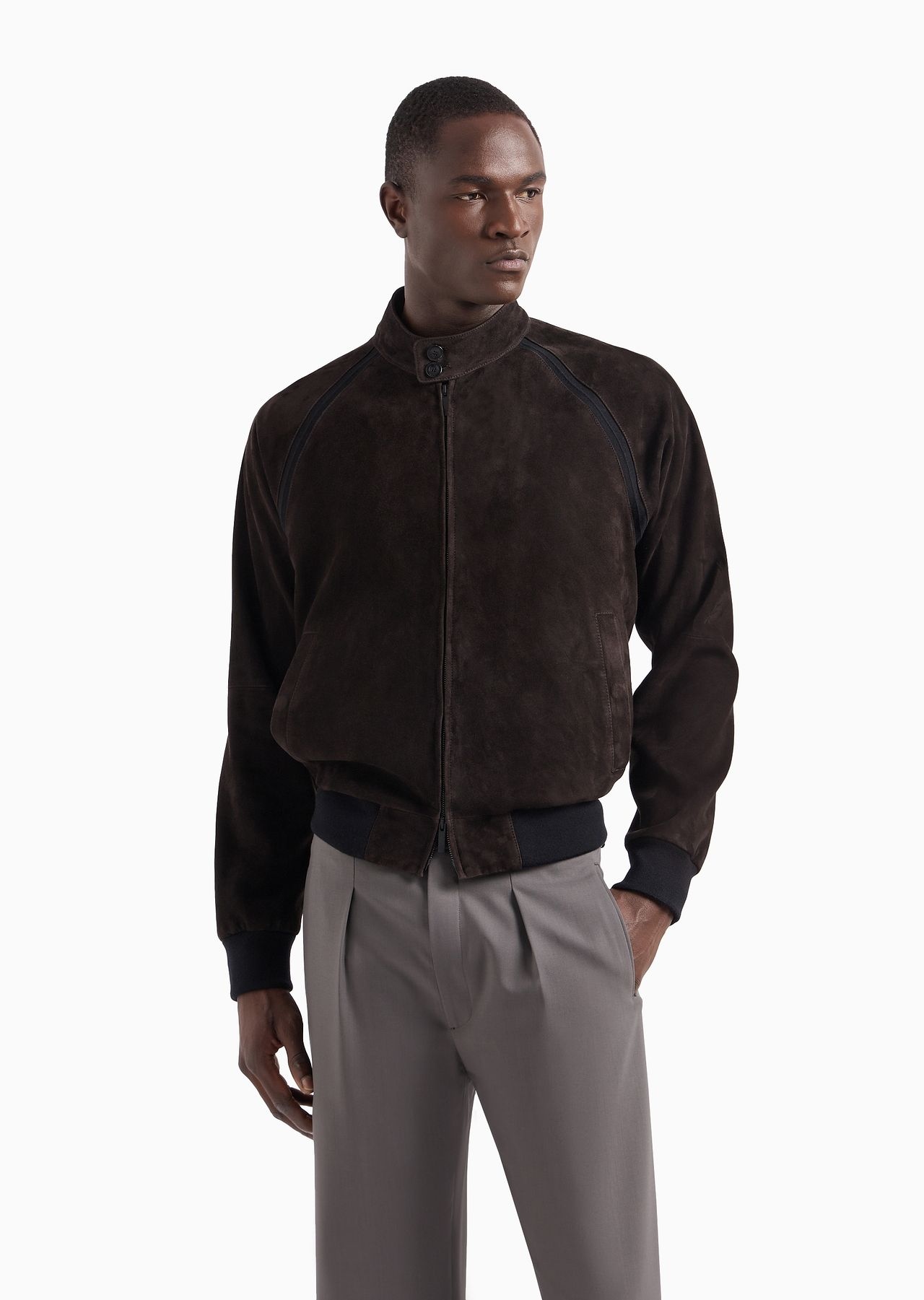 Lambskin suede zipped blouson - 2