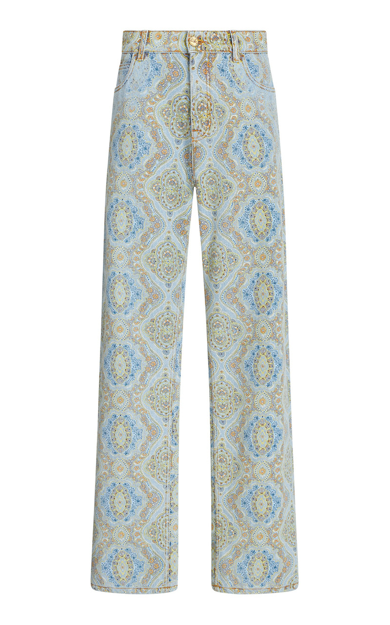 High-Waisted Wide-Leg Pants blue - 1