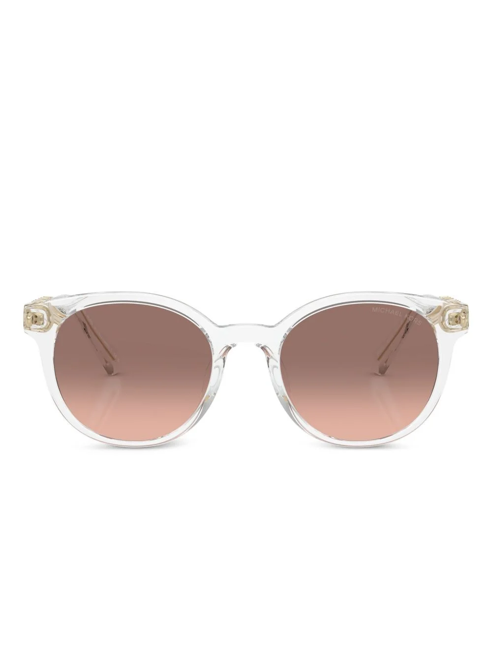 logo-plaque round sunglasses - 1