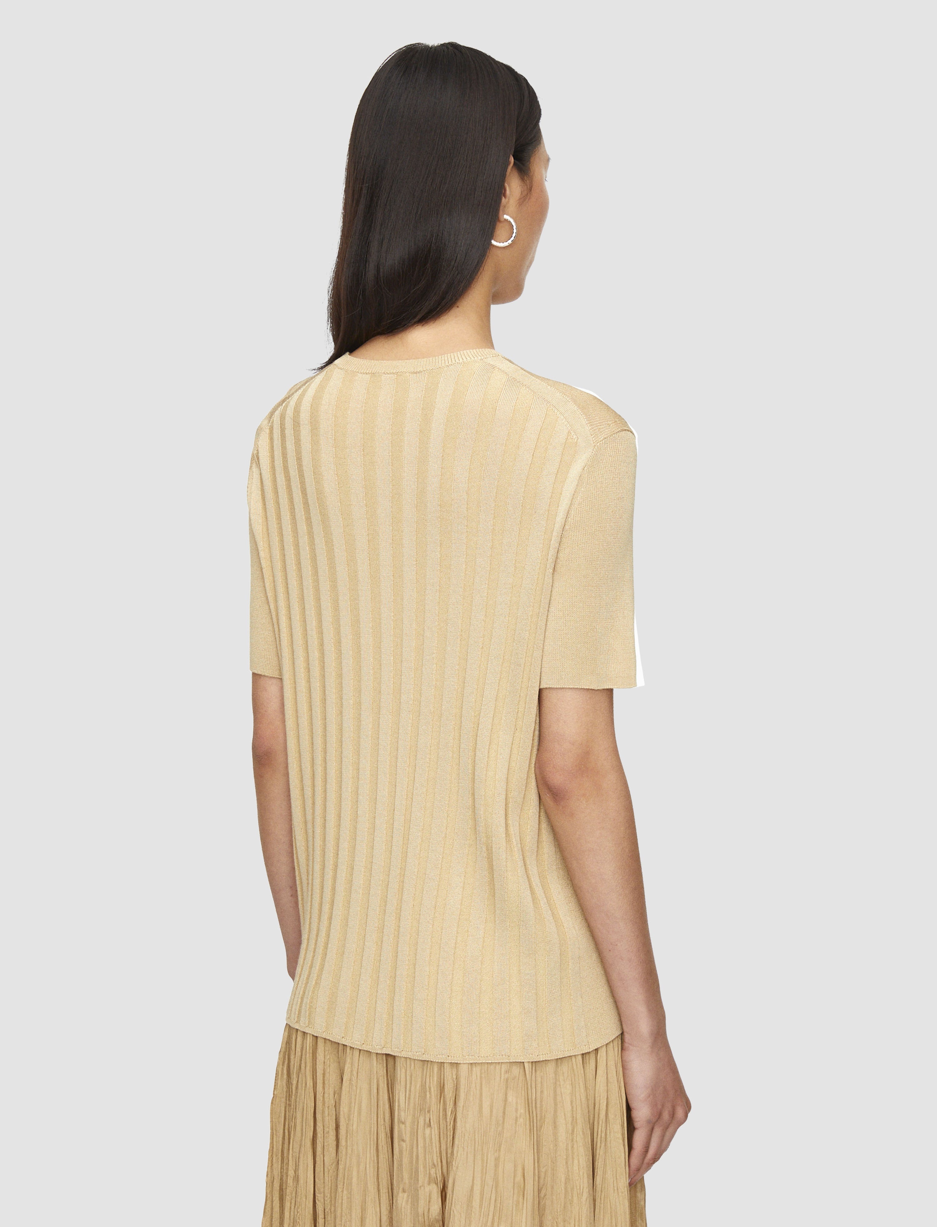 Satin Rib Knit Top - 4