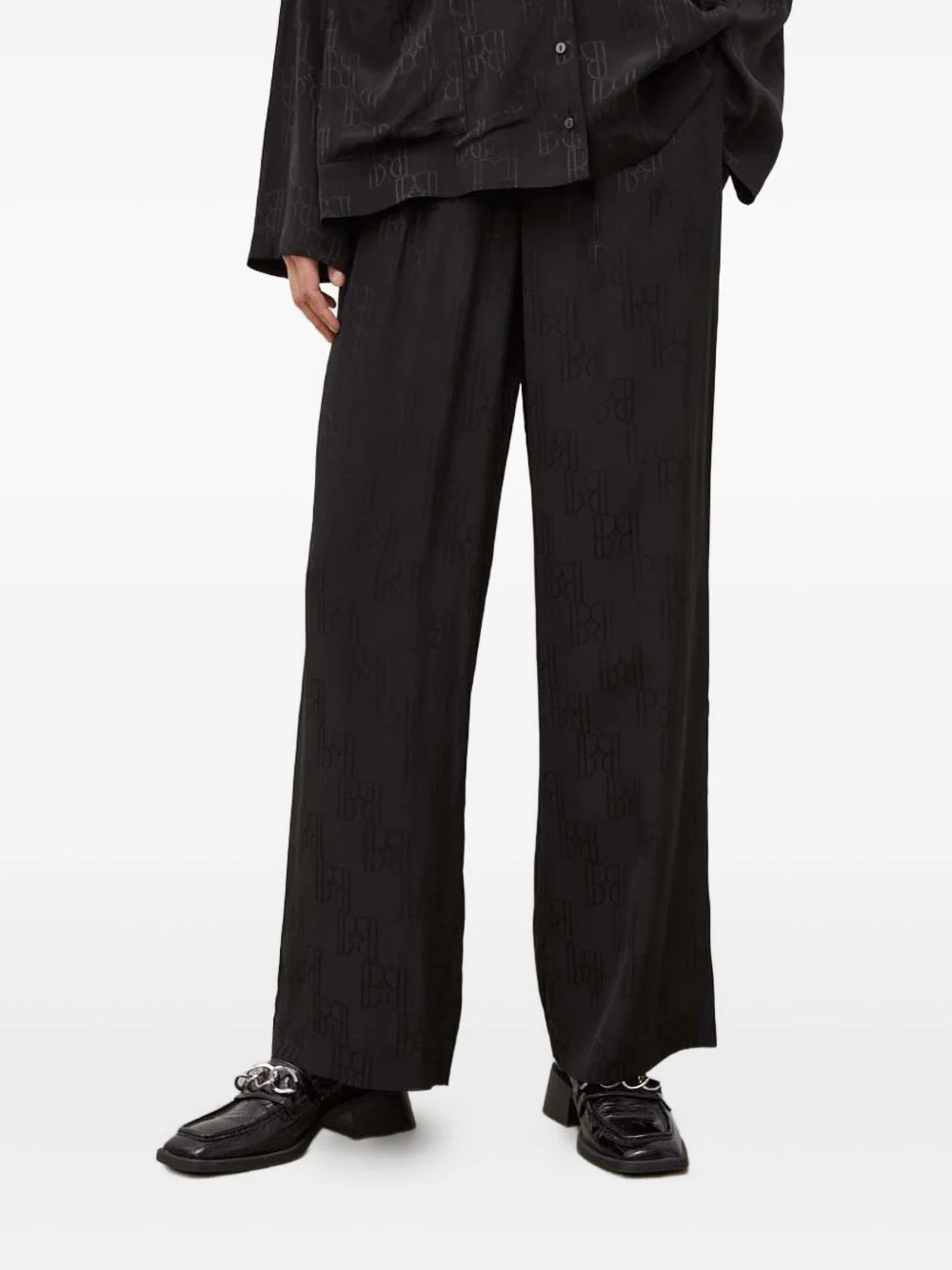 monogram-pattern trousers - 1