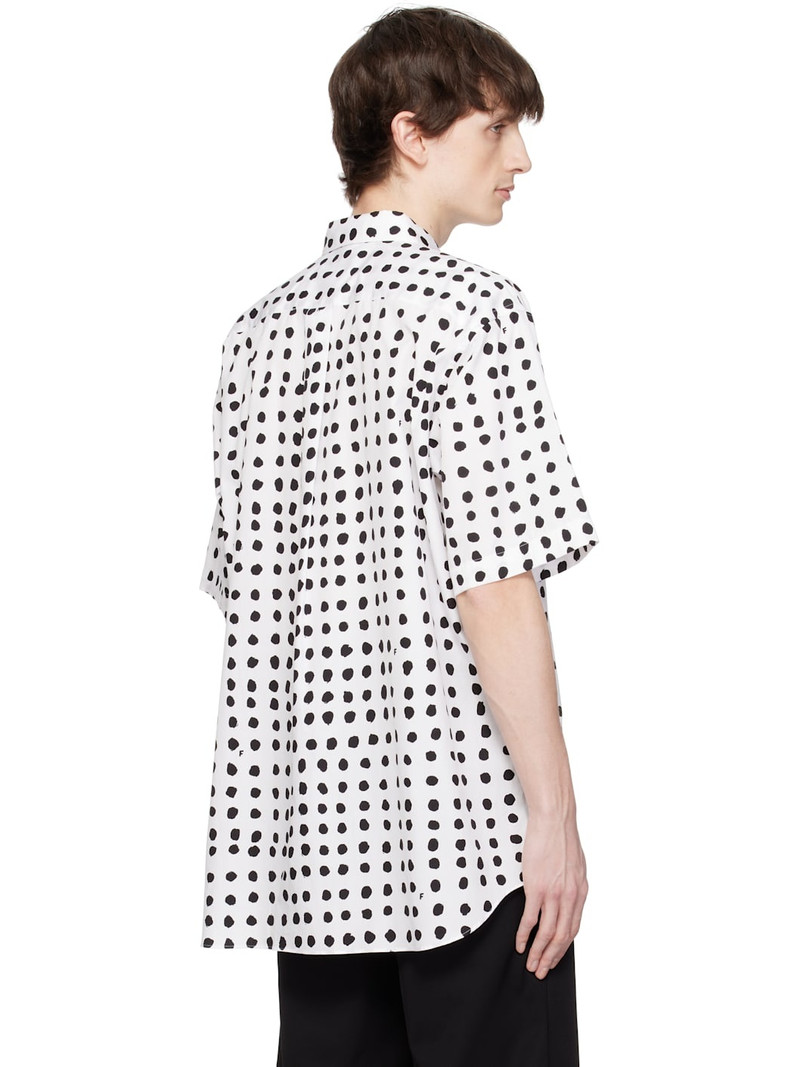 White & Black CDG Short Sleeve Shirt 3