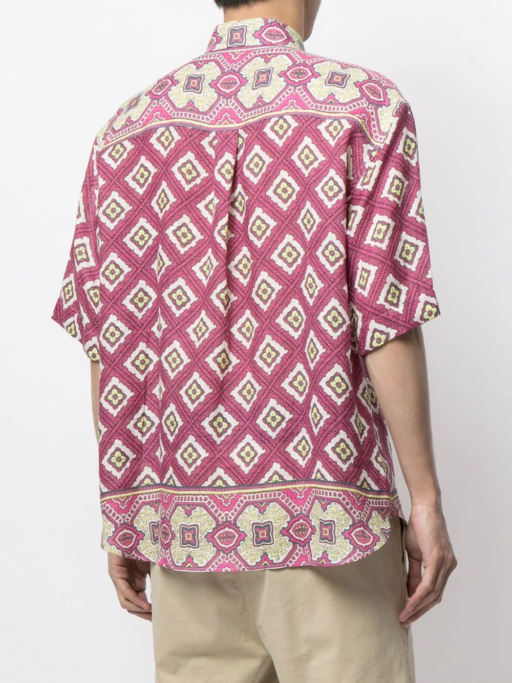 abstract-print short-sleeved shirt - 4