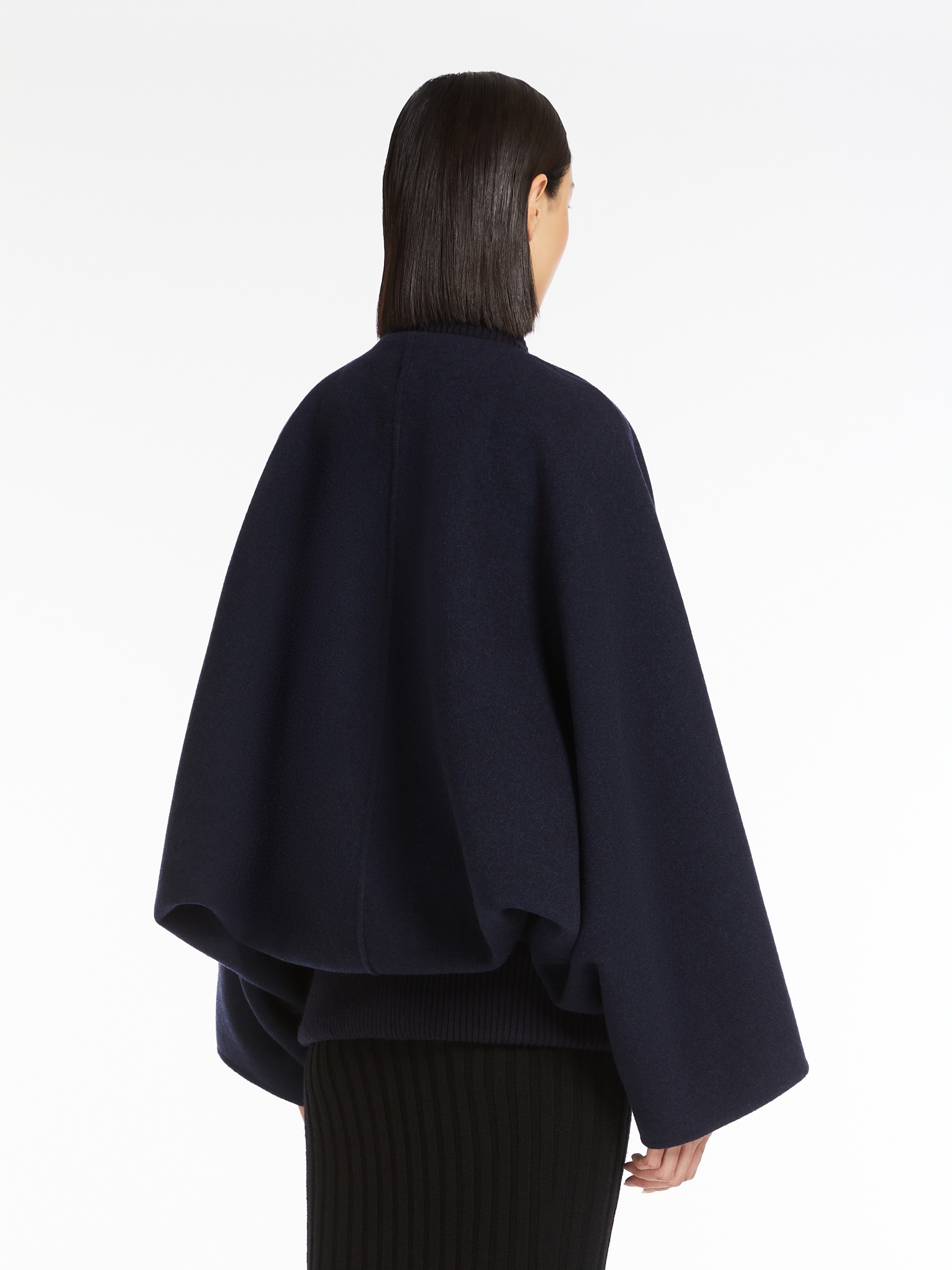 ZENONE Cape-effect cashmere coat - 4