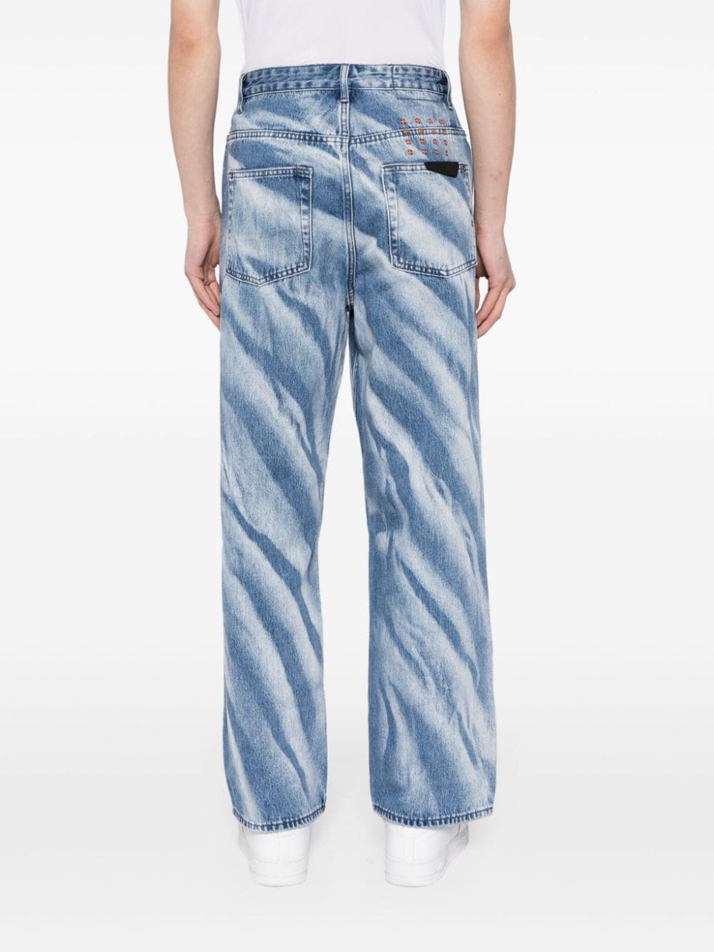 striped straight-leg jeans - 4