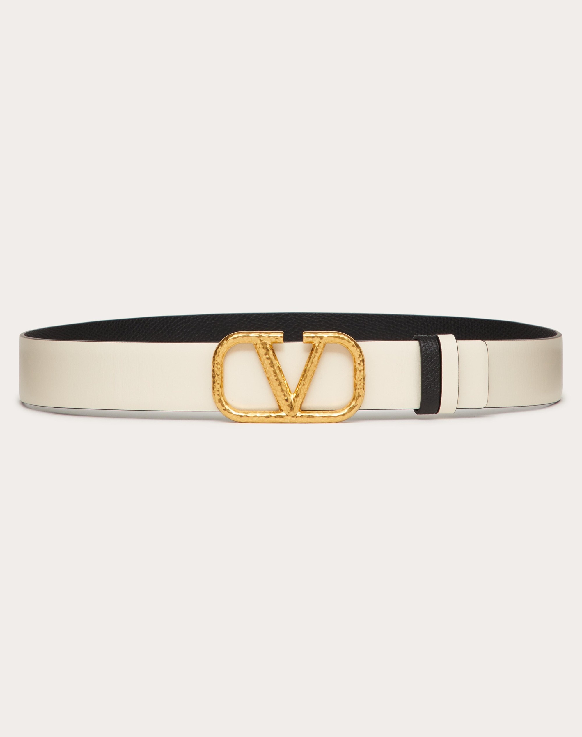 REVERSIBLE VLOGO SIGNATURE BELT IN GRAINY CALFSKIN 30MM - 1