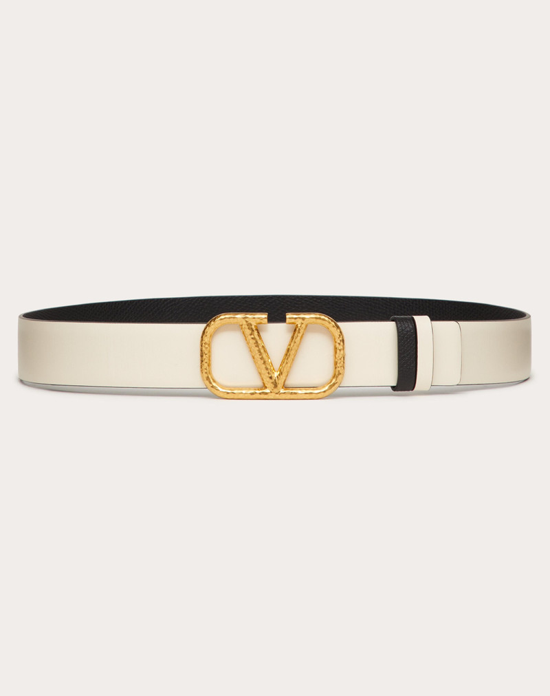 REVERSIBLE VLOGO SIGNATURE BELT IN GRAINY CALFSKIN 30MM 1