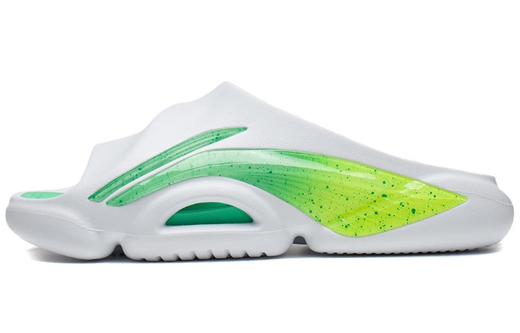 Li-Ning 8 PE Courtside Slides 'White Green' ABTS009-14 - 2