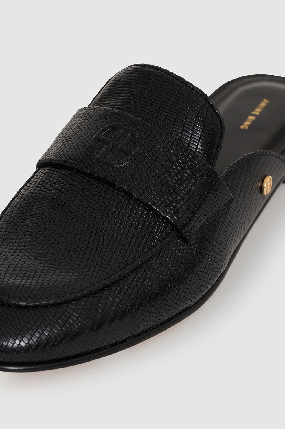 Corrine Mules - Mini Embossed Black - 5