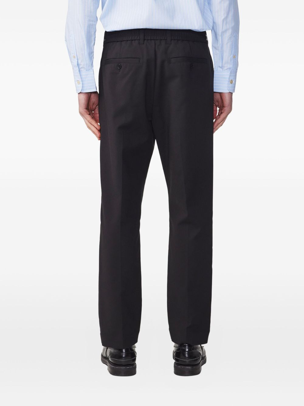 elasticated-waist tailored trousers - 3
