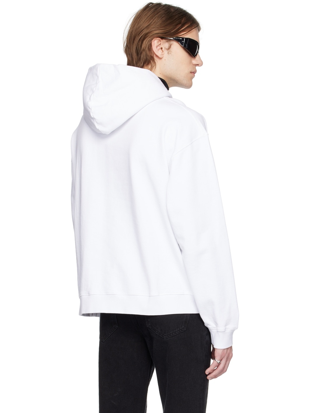 White Rose Print Hoodie - 3