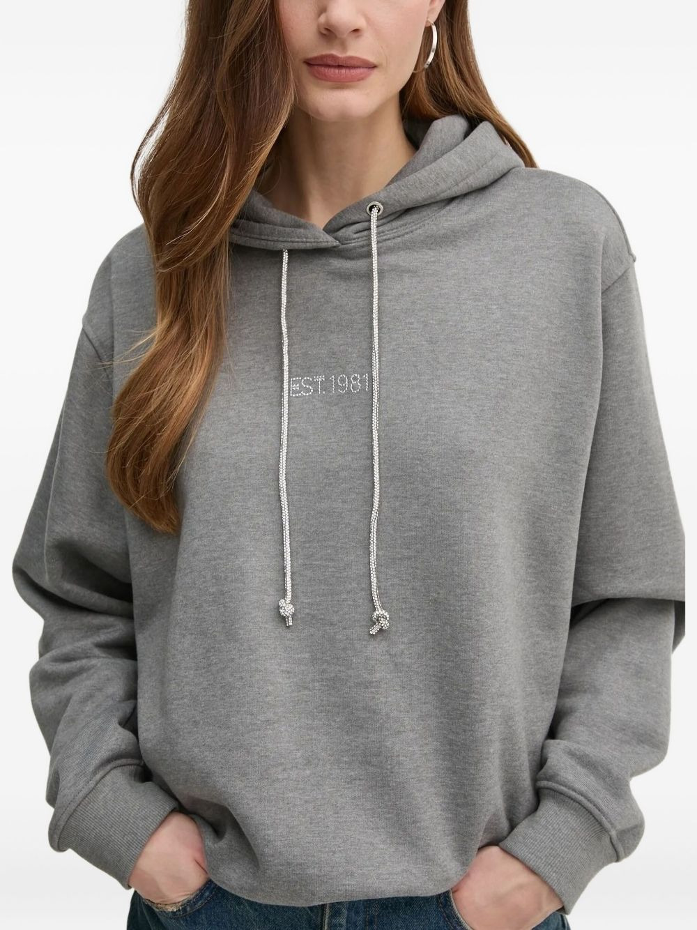 rhinestone-embellished hoodie - 3