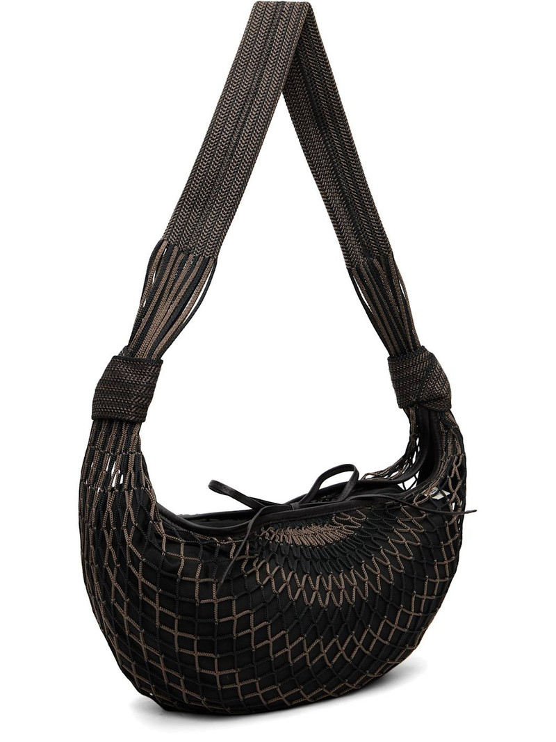 Lemaire Brown & Black Croissant Filt Bag outlook