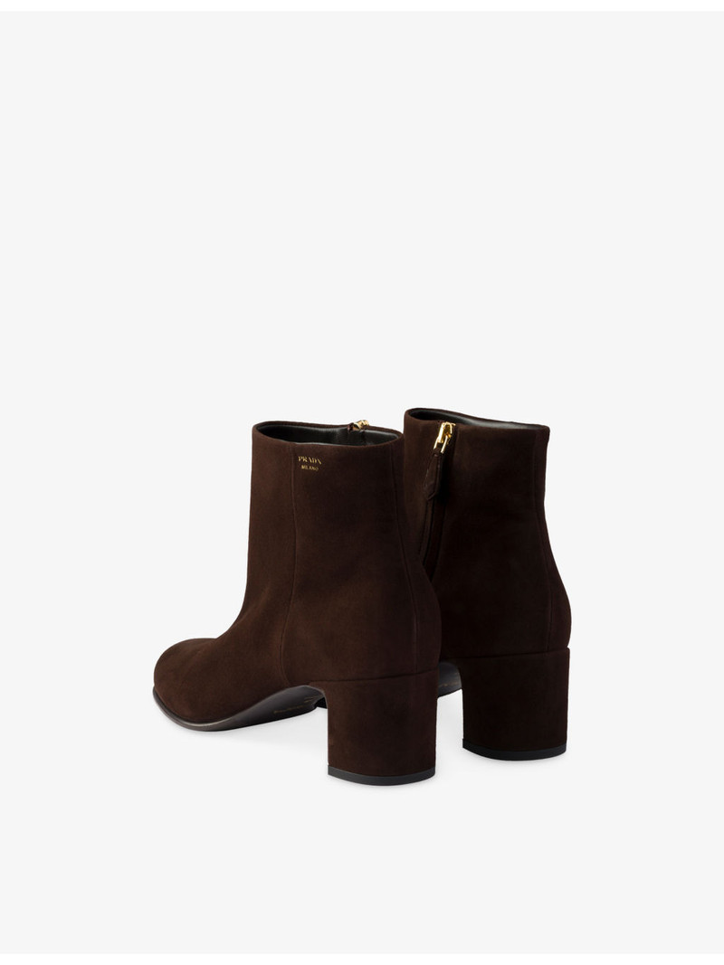 Prada Suede-Leather Ankle Boots outlook