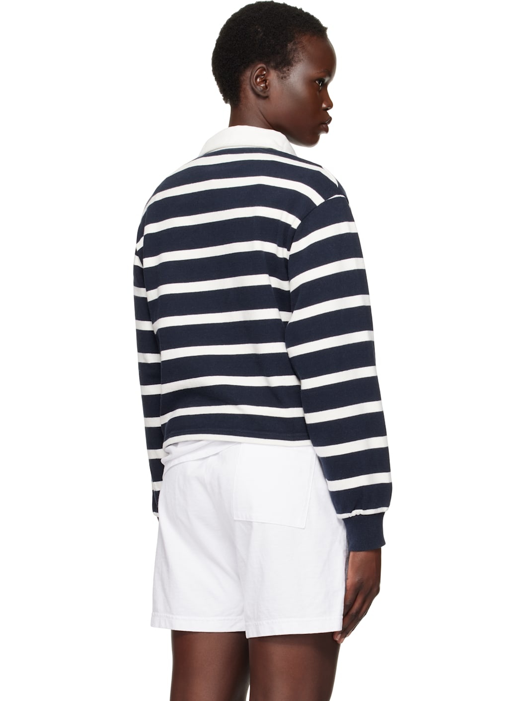 Navy & White NY Crest Rugby Polo - 3
