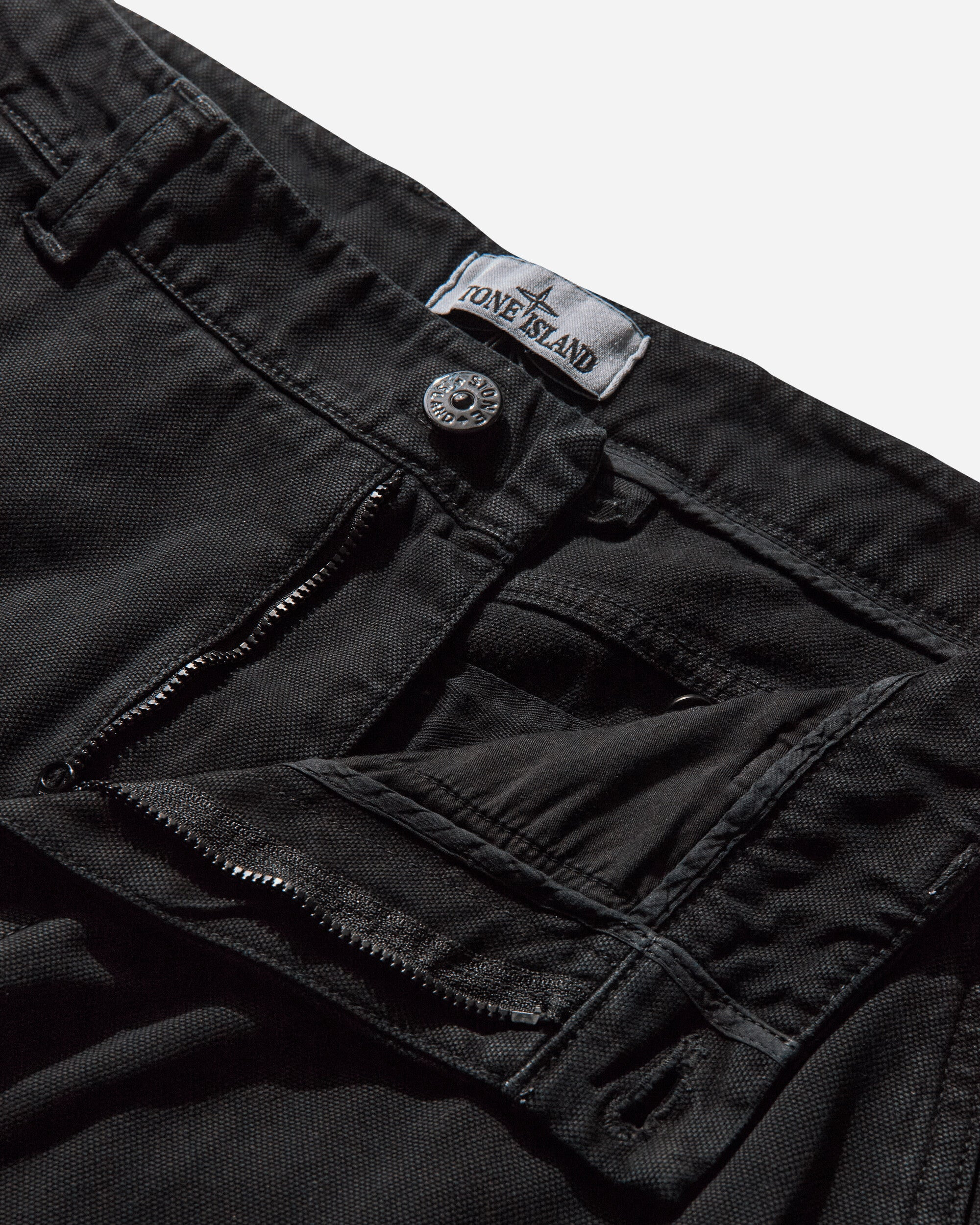 Men's Broken Twill 'OLD' Effect Pants Black - 4