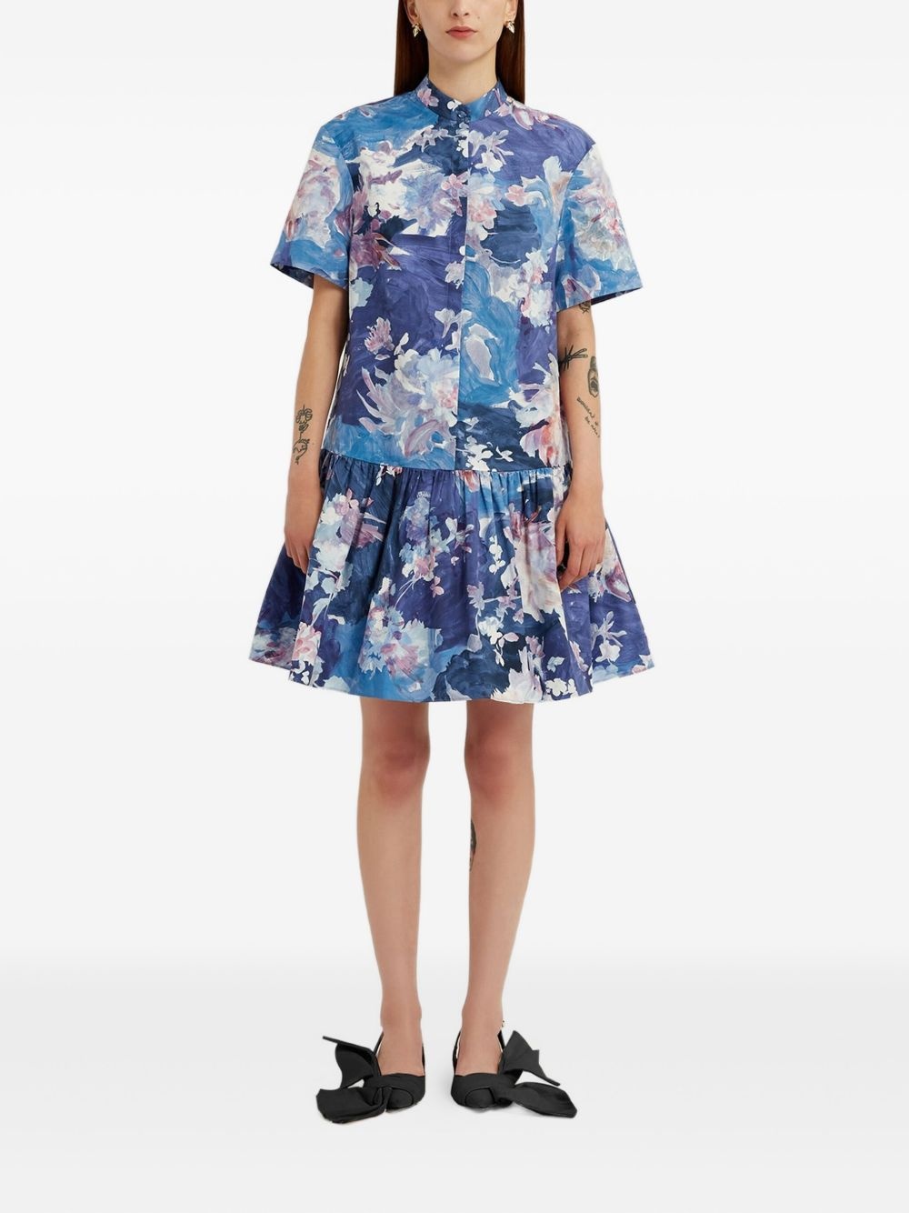 floral-print midi dress - 2