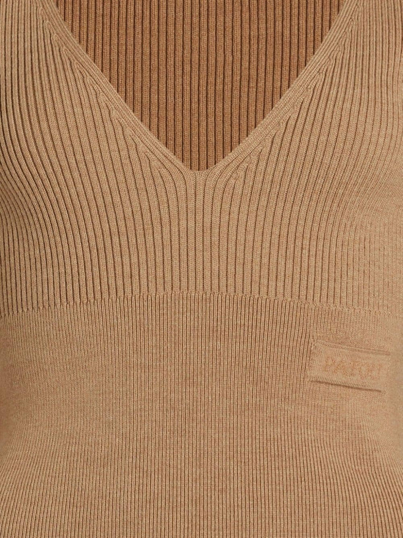 PATOU V-neck ribbed sweater outlook