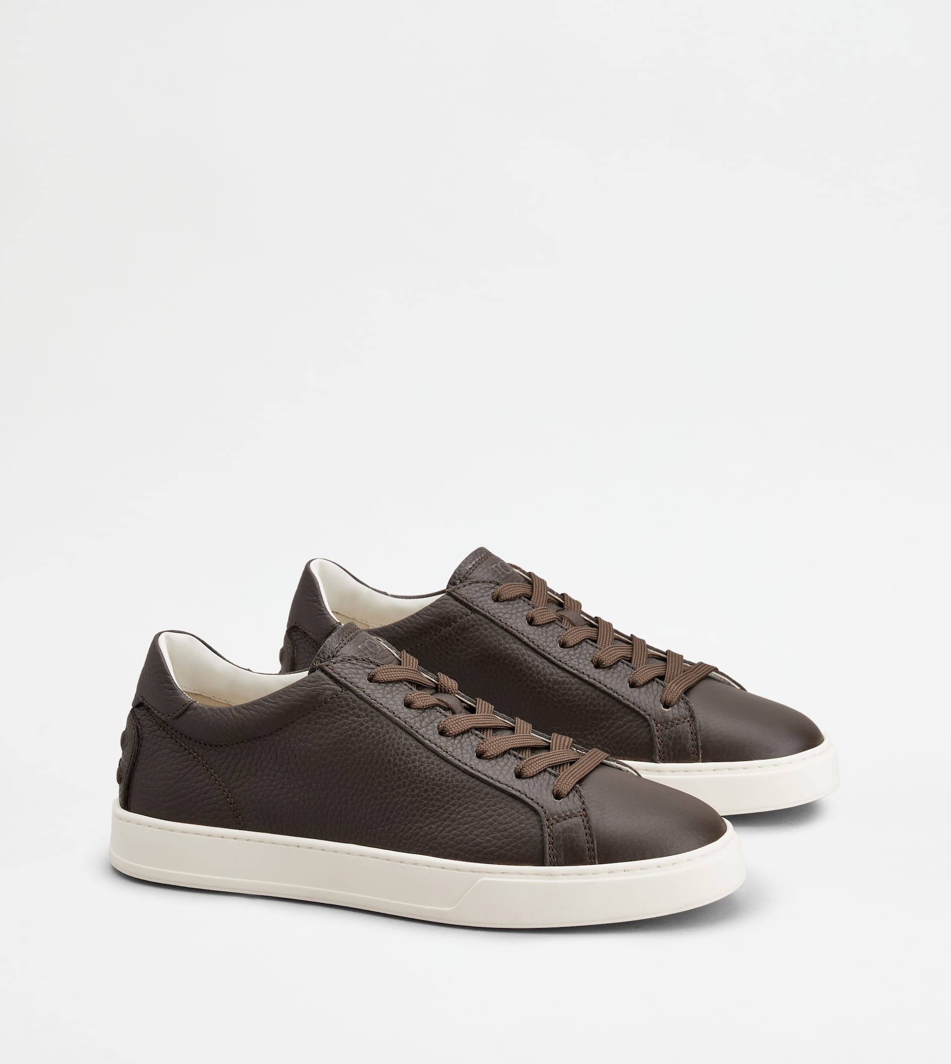 SNEAKERS IN LEATHER - BROWN - 2