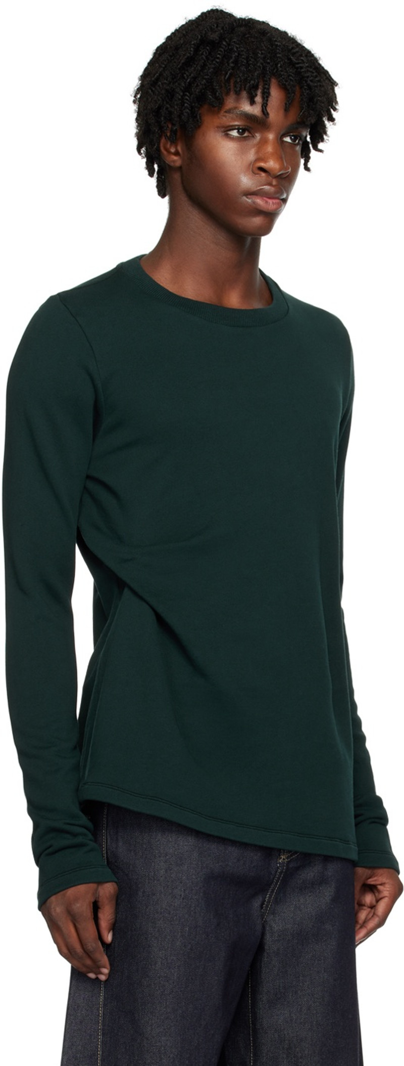 MARINA YEE Green Tuck Sweatshirt outlook
