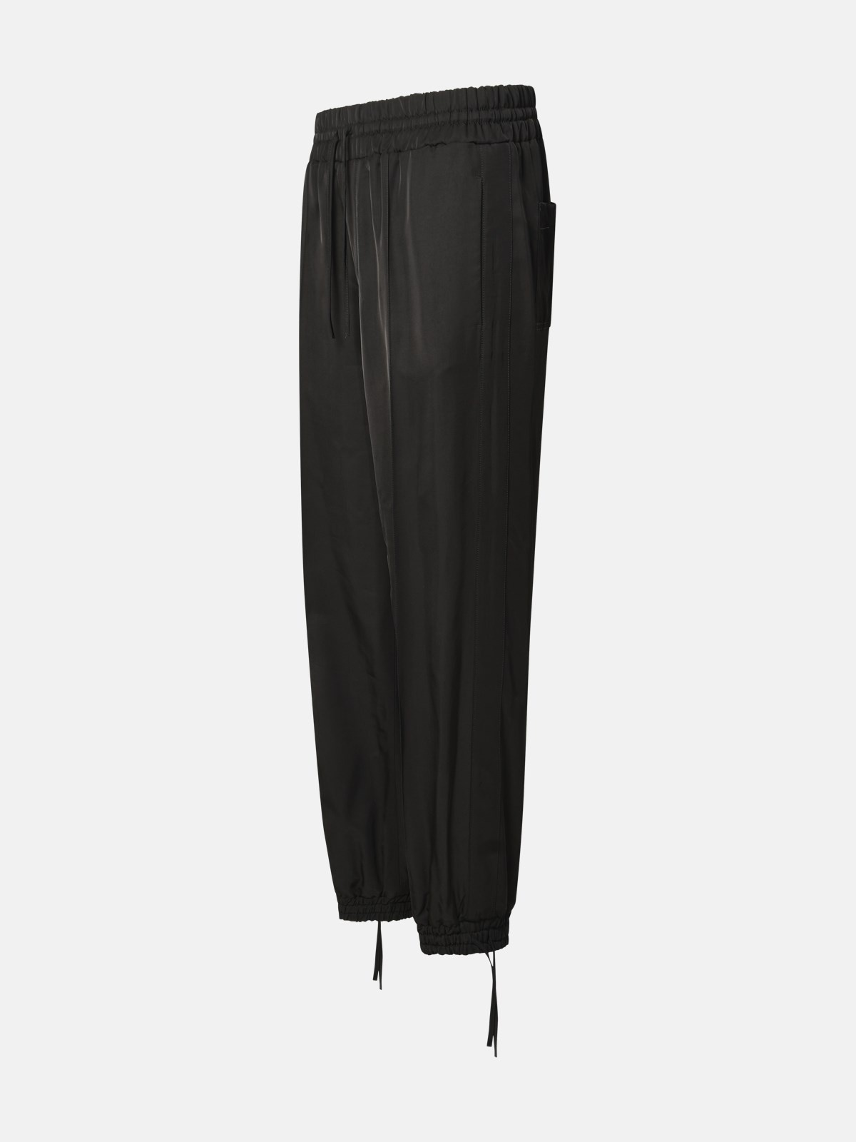 BLACK VISCOSE TROUSERS - 2