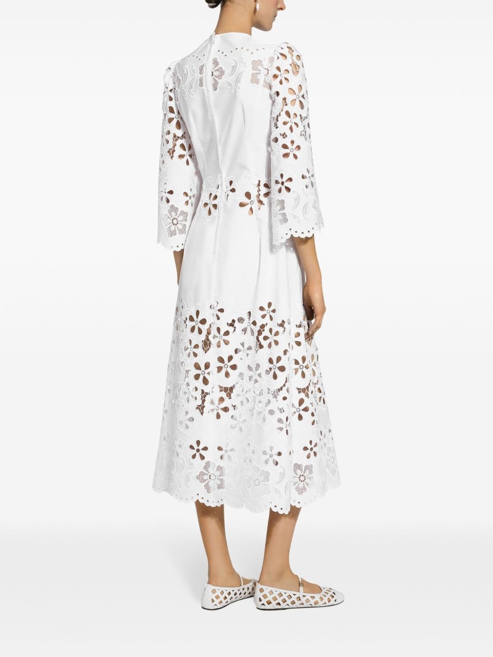 cut-out stretch-cotton midi dress - 4