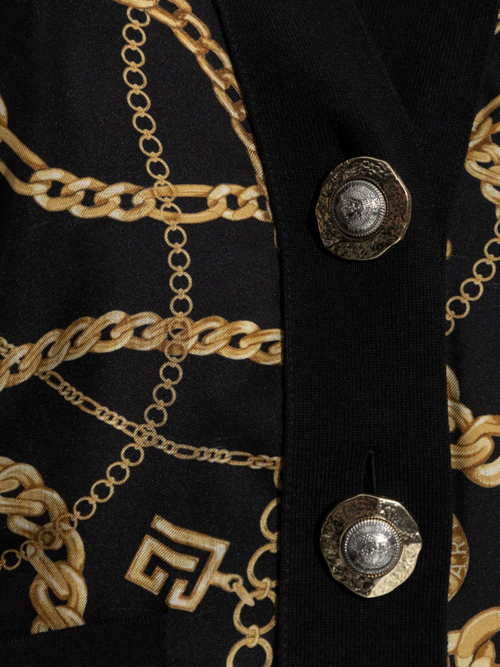 chain-print cardigan - 5