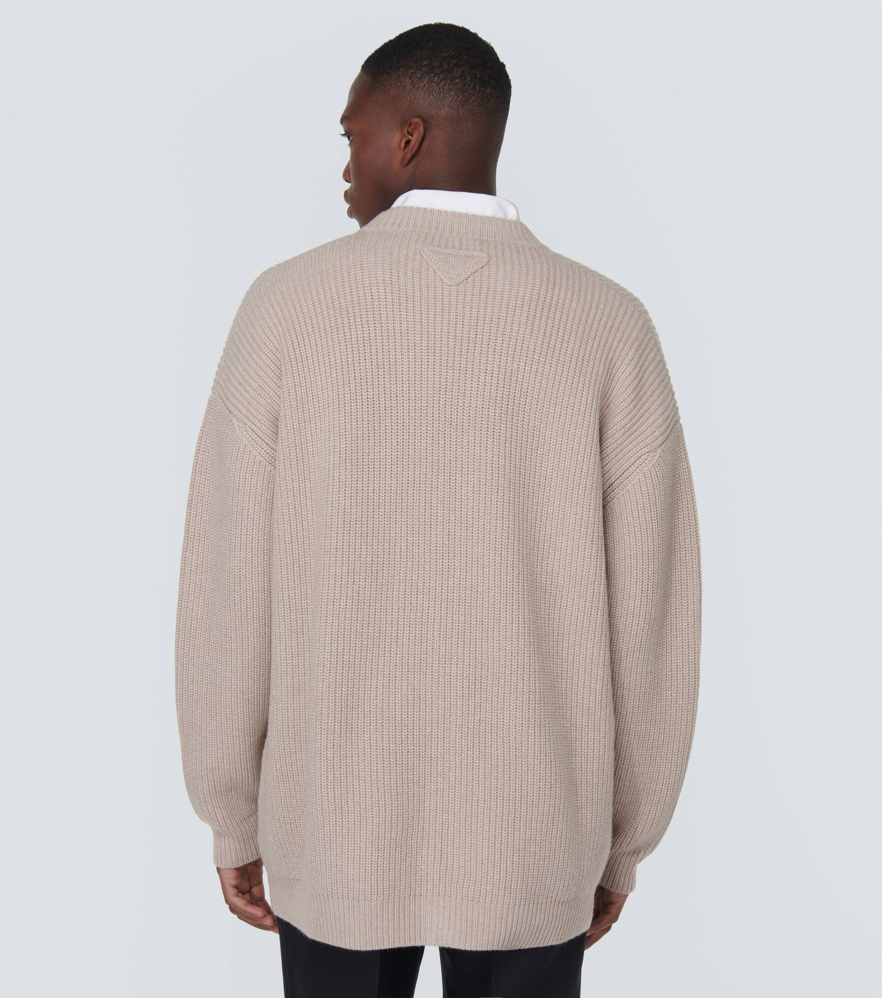 Oversized ribbed-knit cashmere cardigan - 4