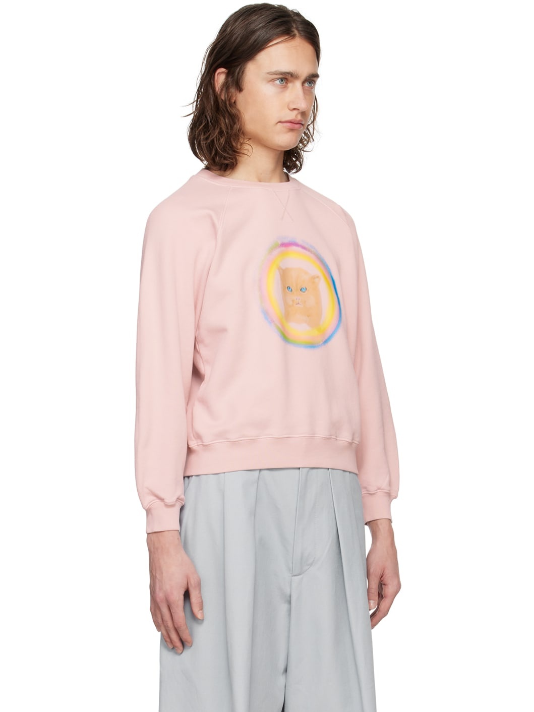 Pink Print Sweatshirt - 2