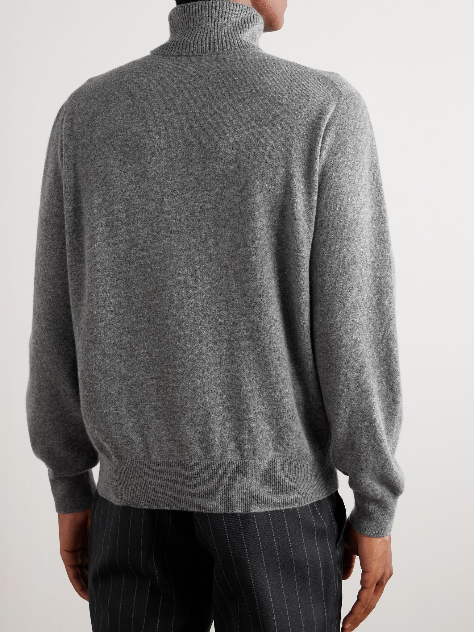 Cashmere Rollneck Sweater Gray - 4