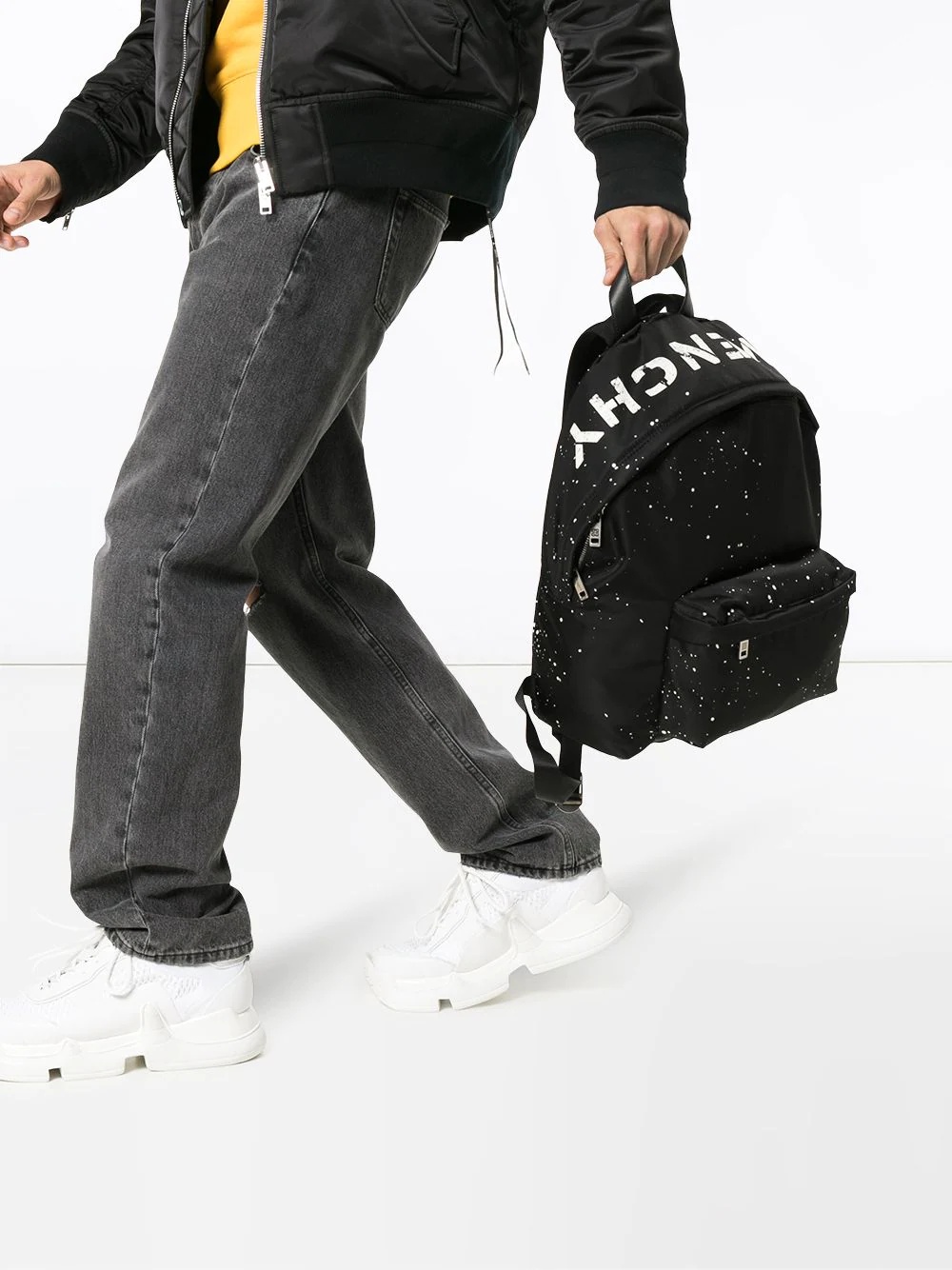 Black Urban logo print backpack - 2