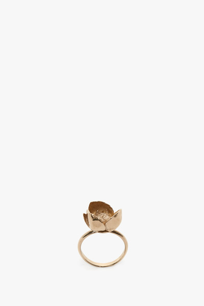 Victoria Beckham Exclusive Camellia Flower Ring In Gold outlook