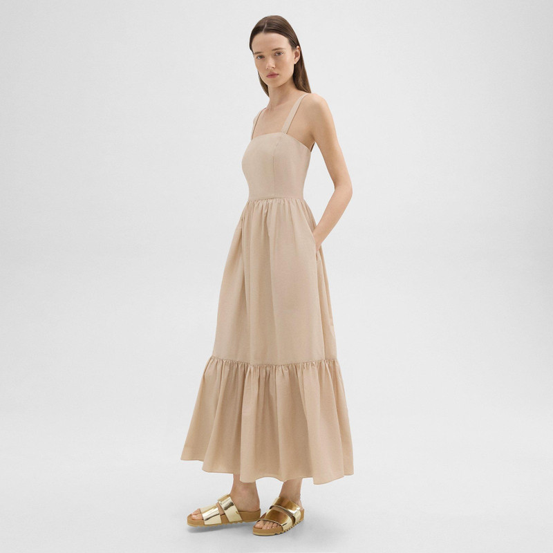 Tiered Sleeveless Dress in Cotton-Blend 3