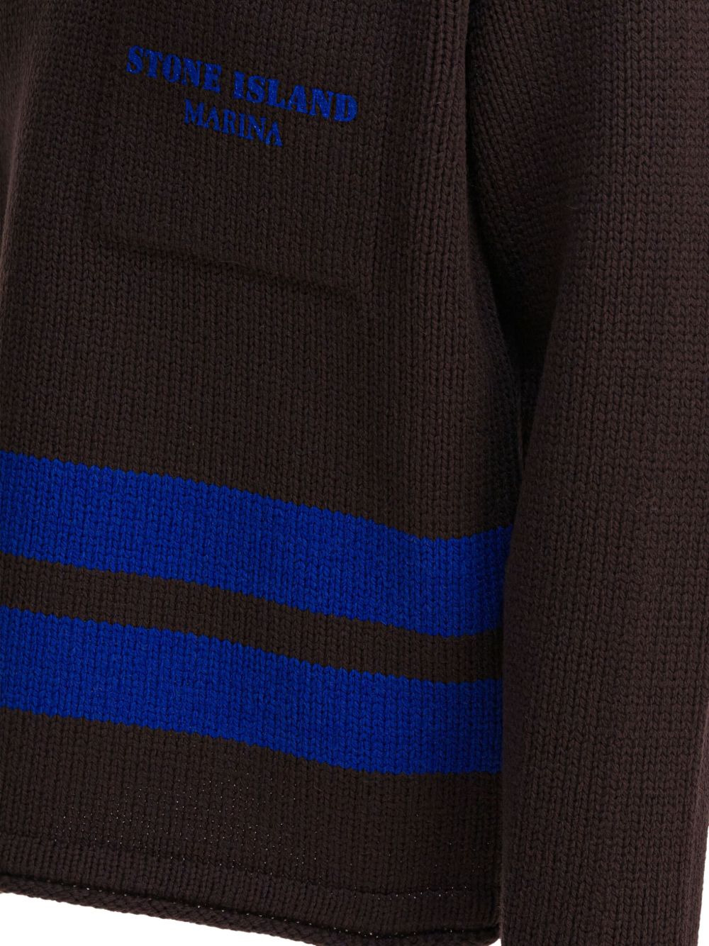 pocket-detail striped sweater - 3