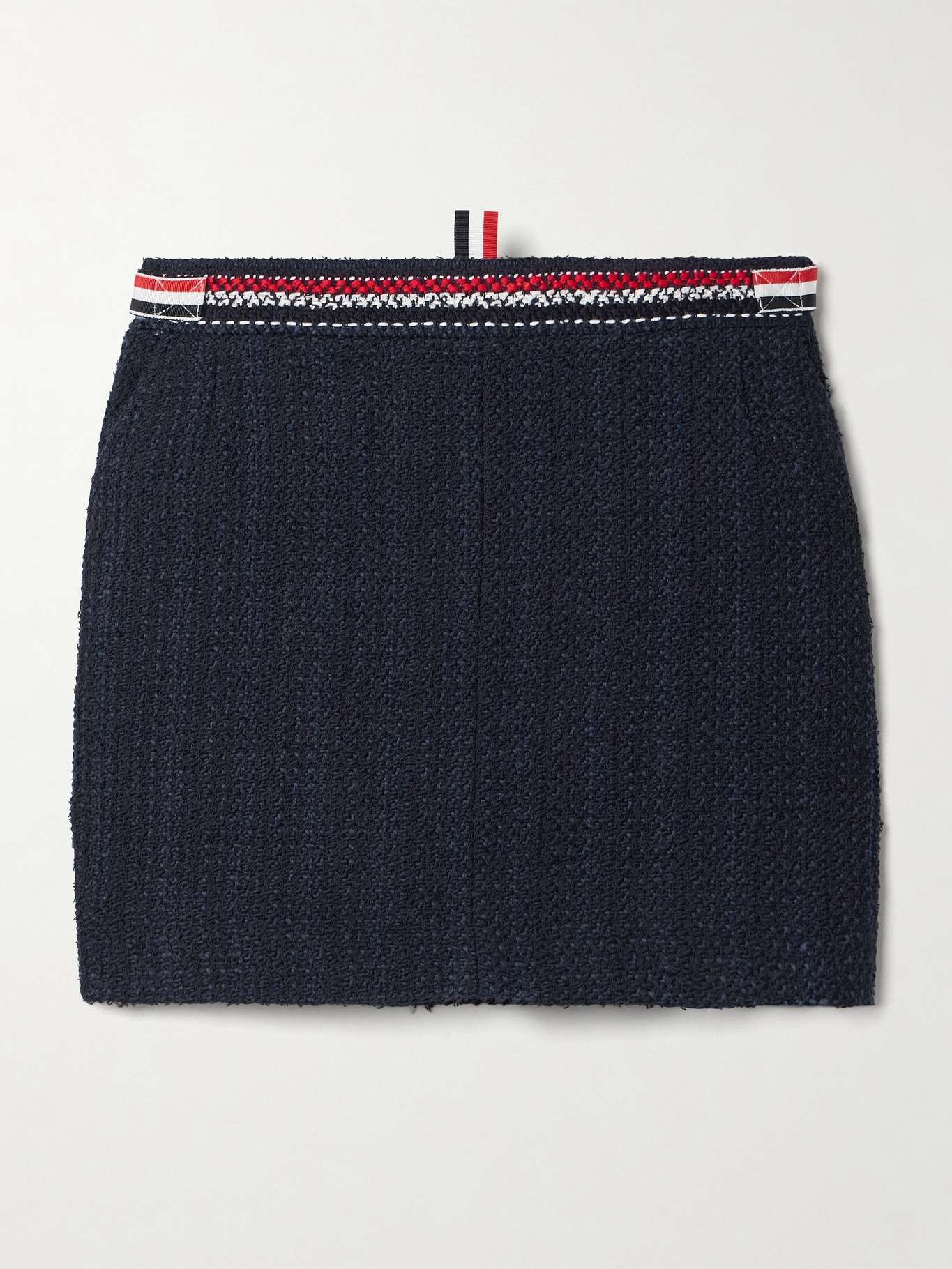 Striped cotton-blend tweed mini skirt - 1