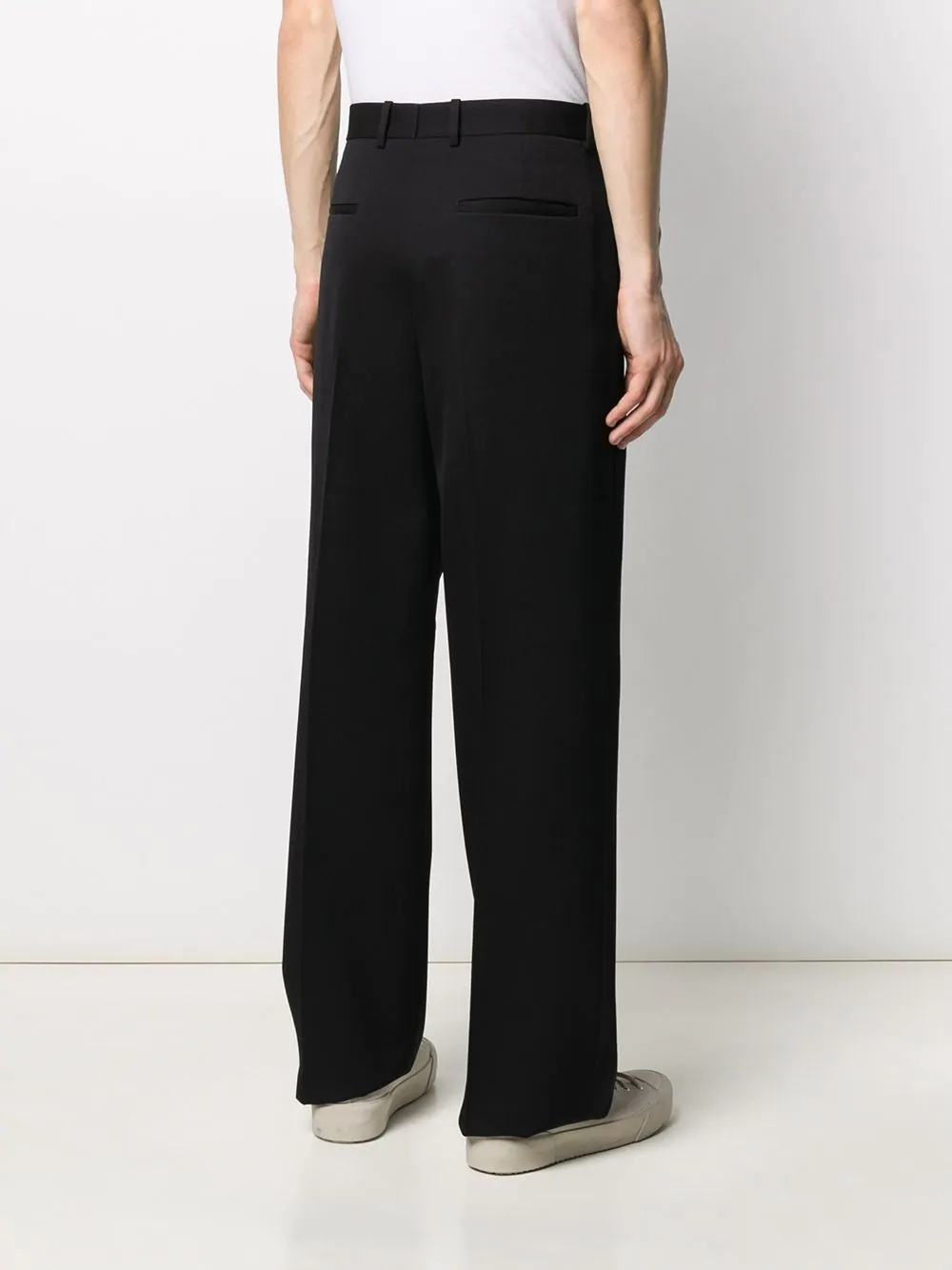 pleated straight-leg trousers - 4