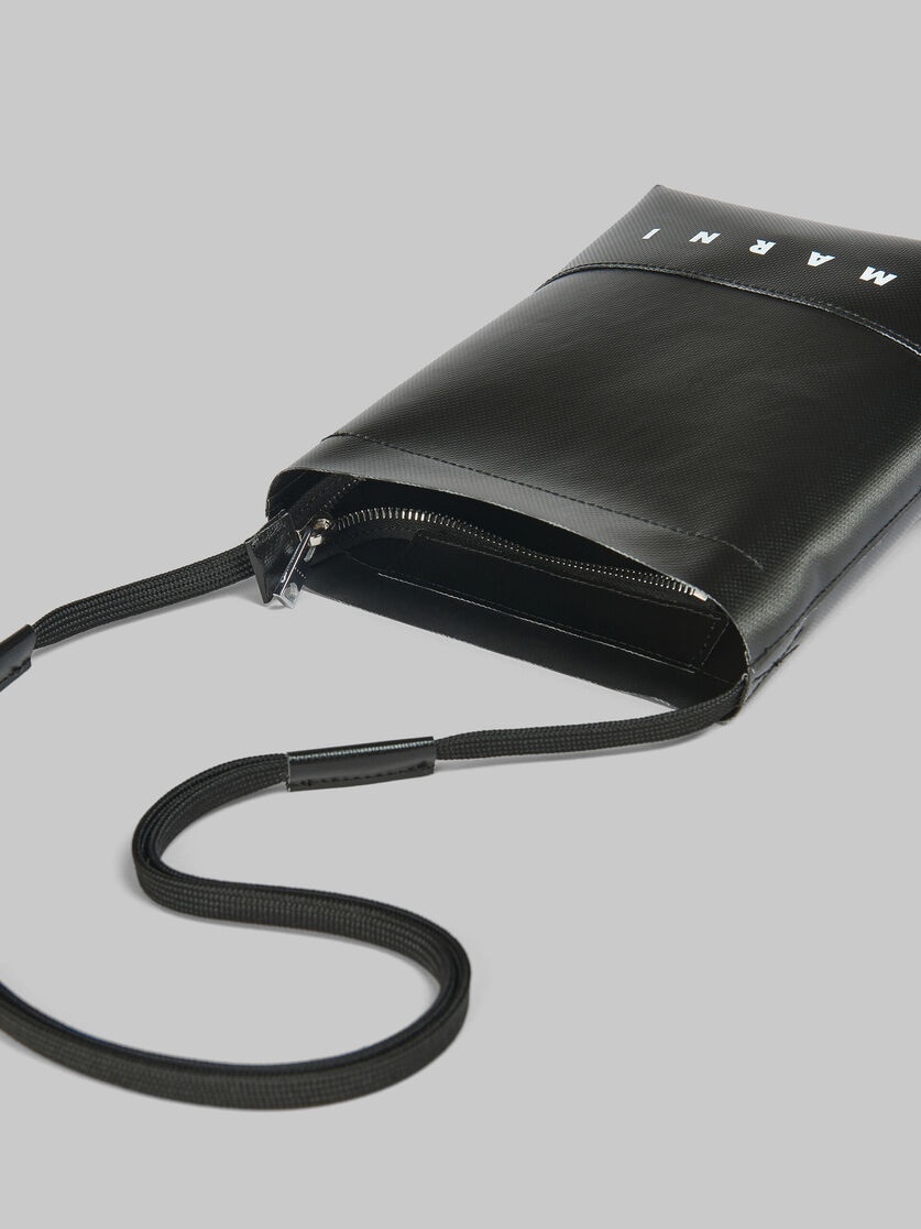 BLACK CROSSBODY BAG WITH SHOELACE STRAP - 4