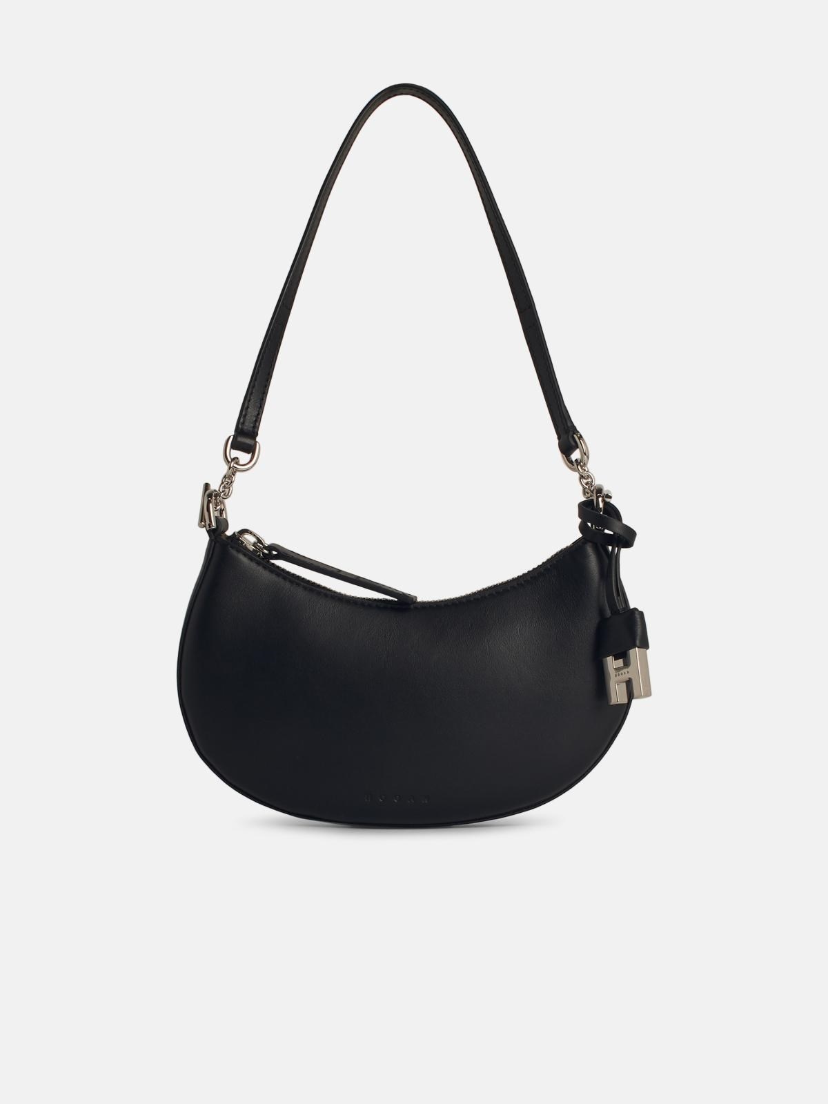 'H01R' MINI CROSSBODY BAG IN BLACK LEATHER - 1