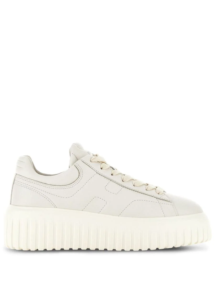 HOGAN IVORY LEATHER SNEAKERS - 1