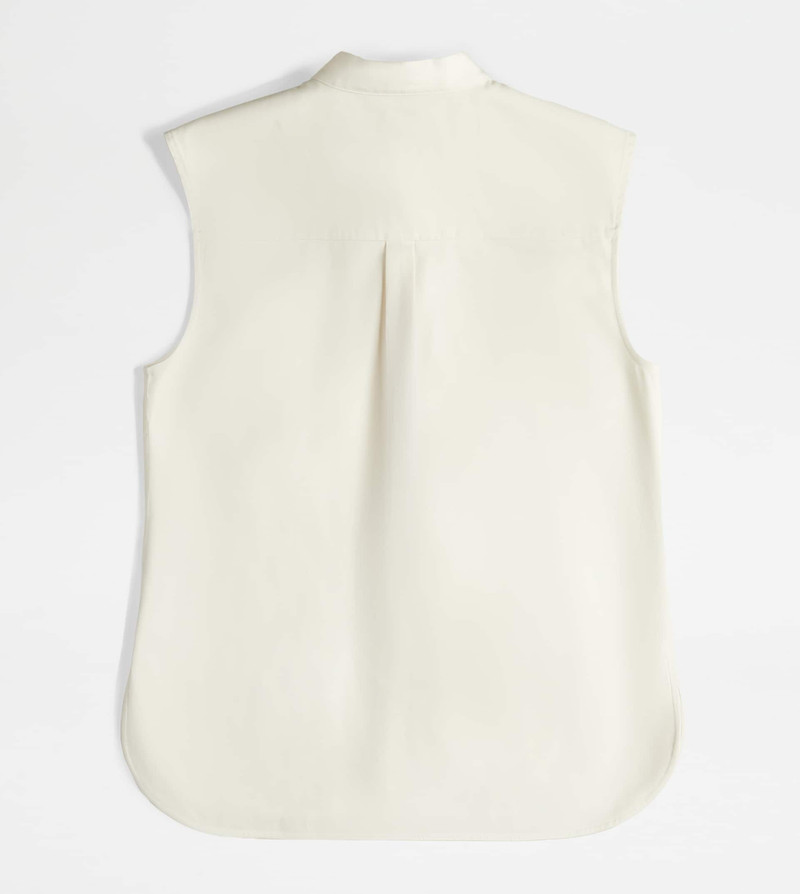 Tod's SLEEVELESS SHIRT - WHITE outlook