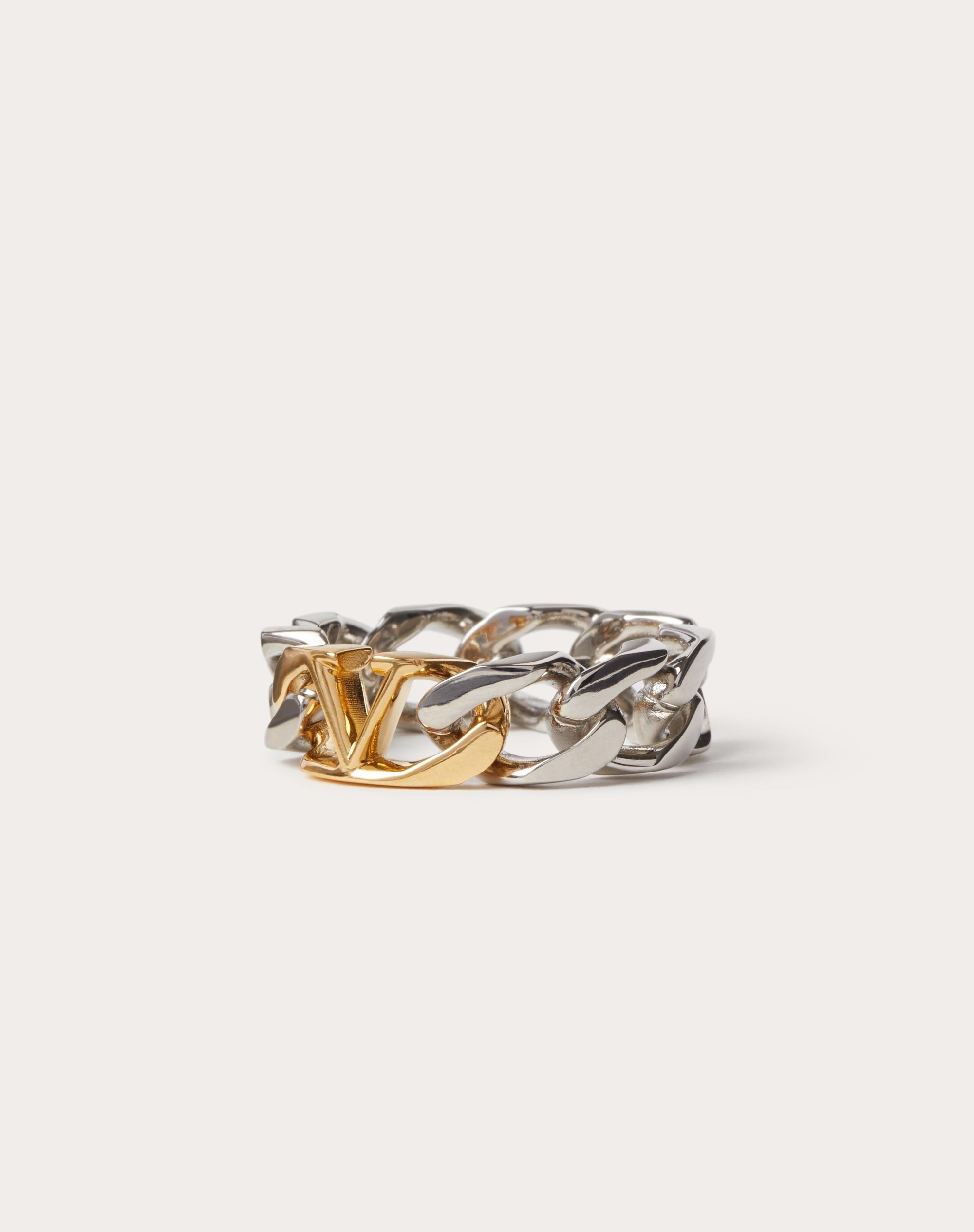 VLOGO CHAIN METAL RING - 1