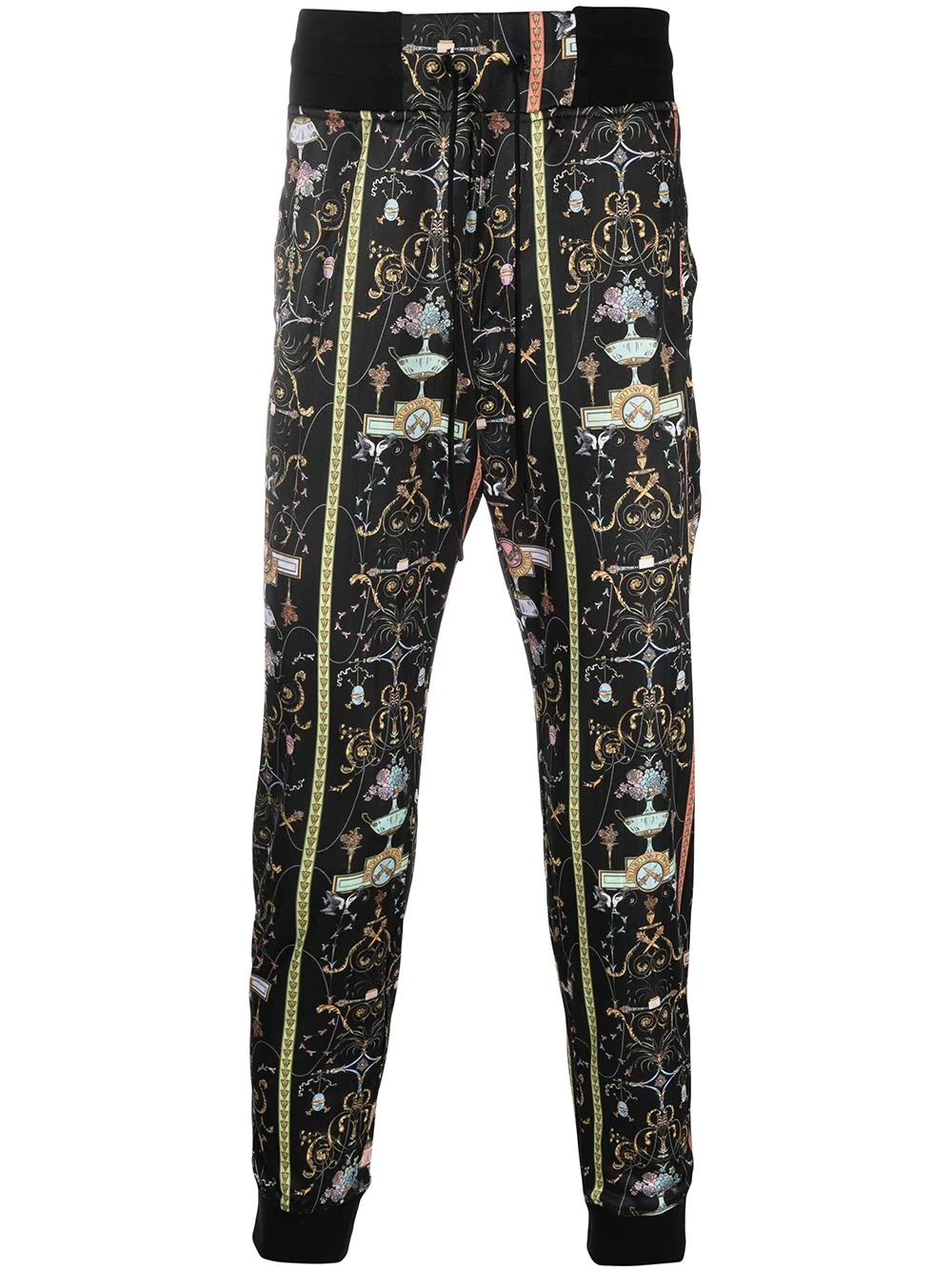 motif print track pants - 1