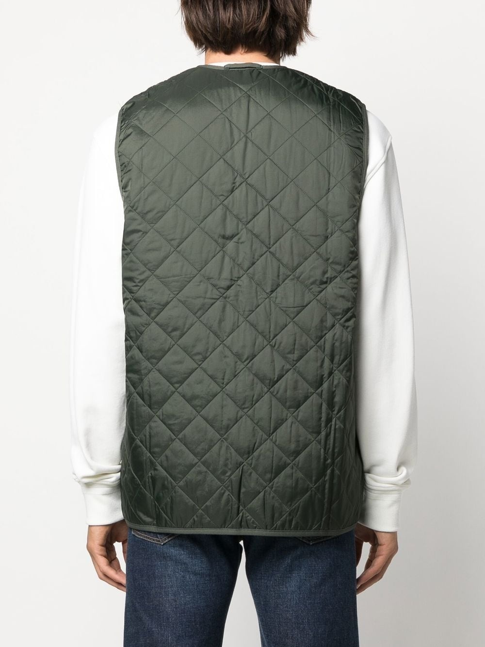 zip-up quilted gilet - 4
