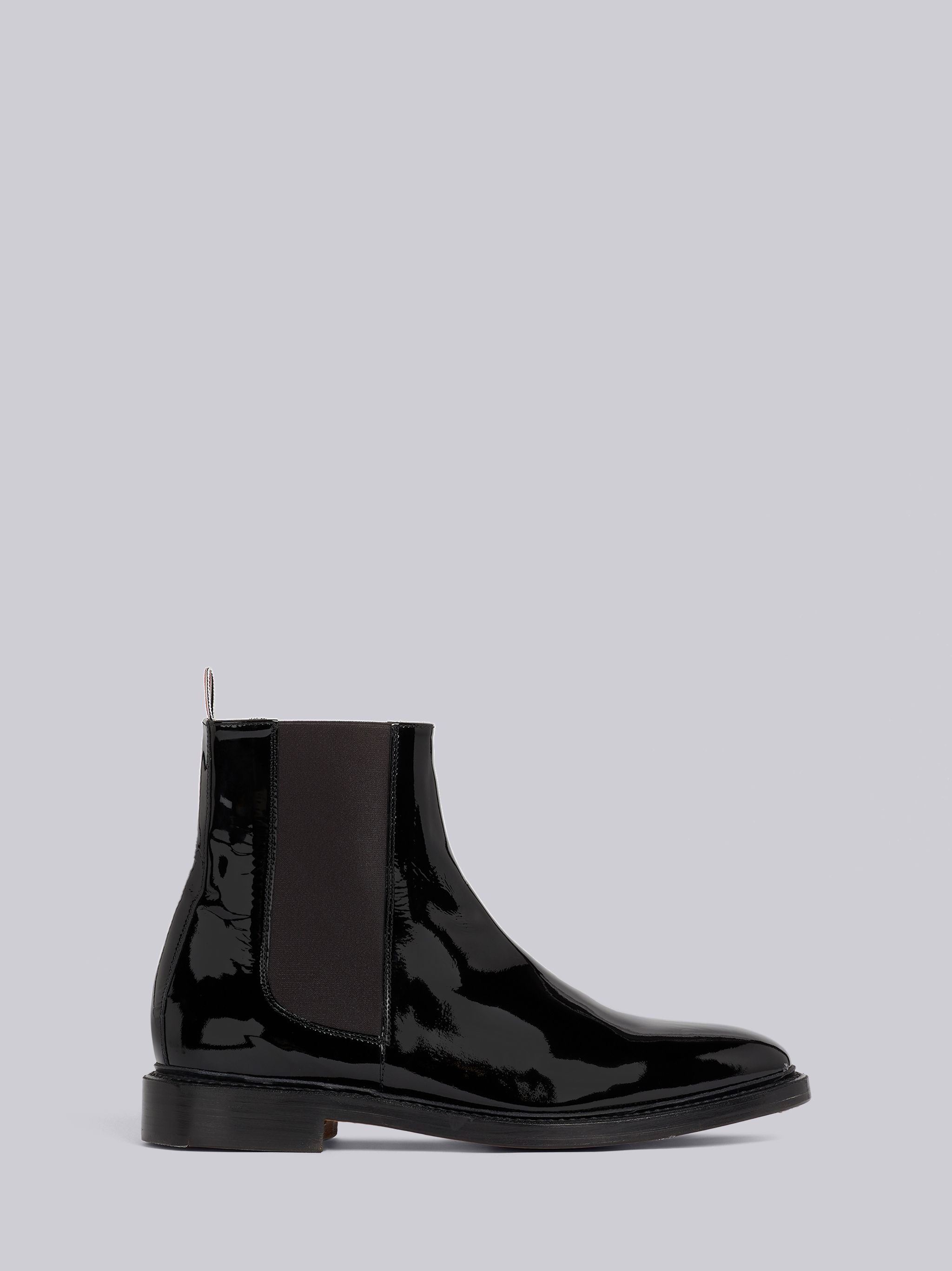 Black Soft Patent Leather 4-Bar Chelsea Boot - 1