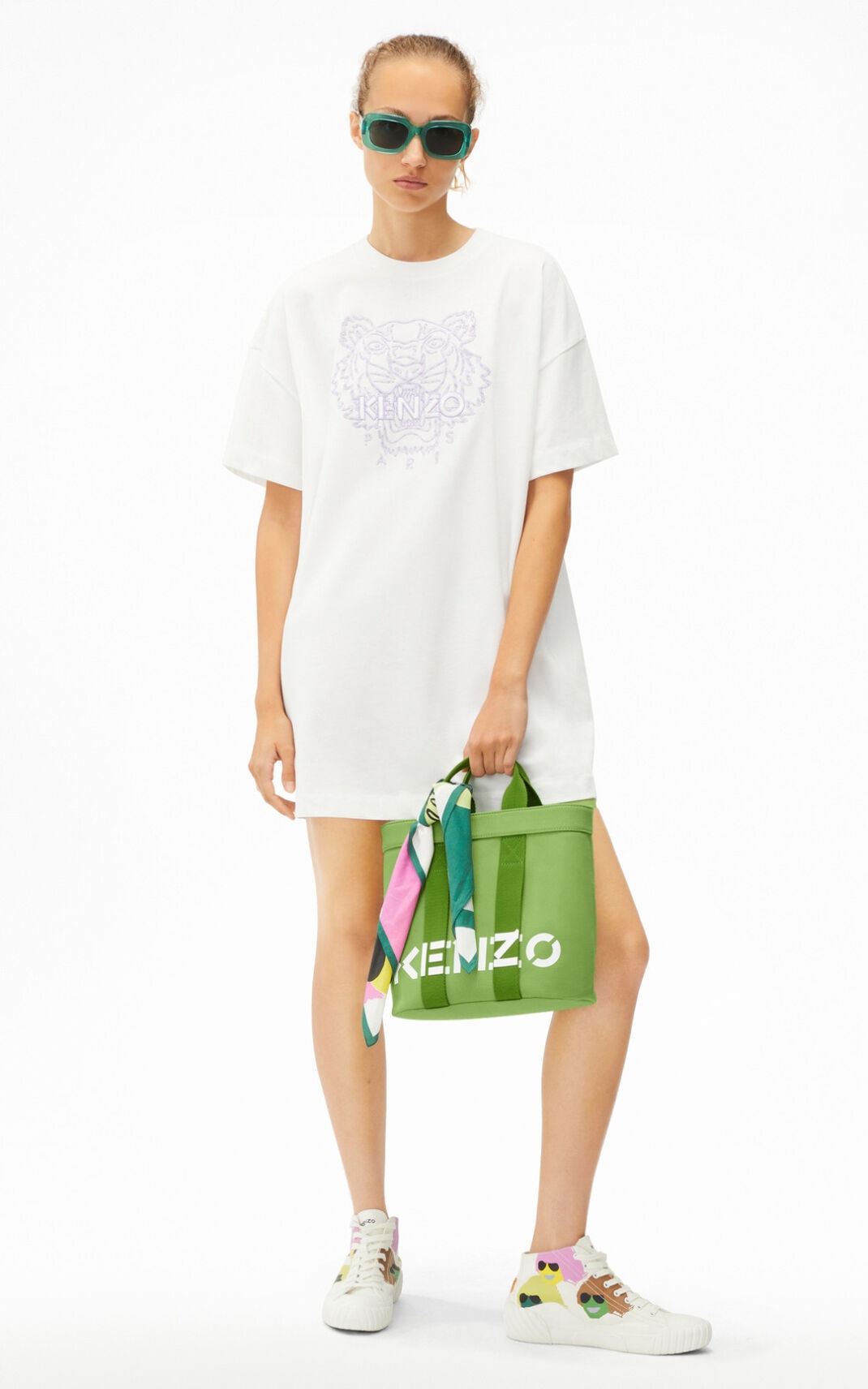Embroidered Tiger T-shirt dress - 2