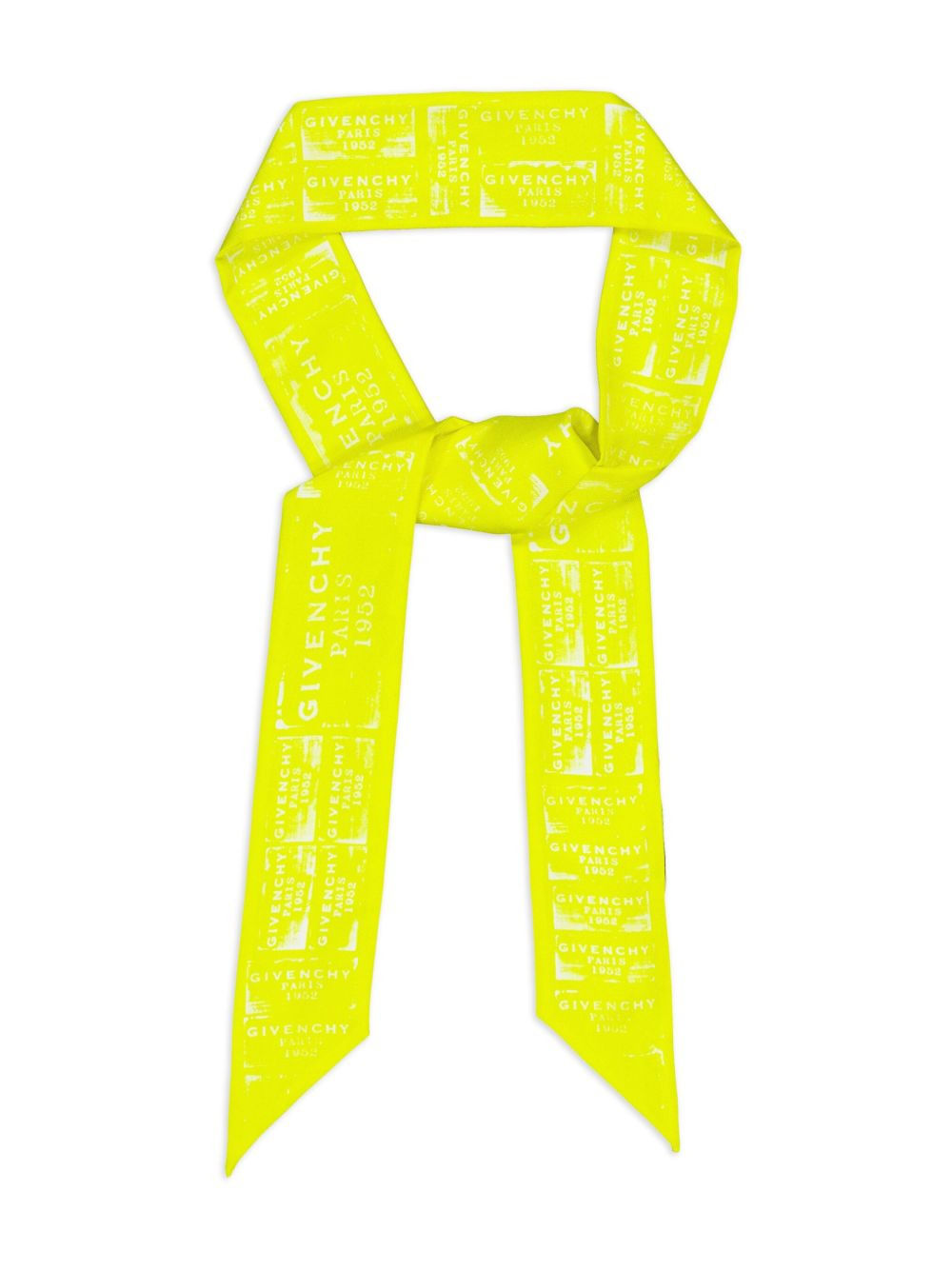 graphic-print silk scarf - 4